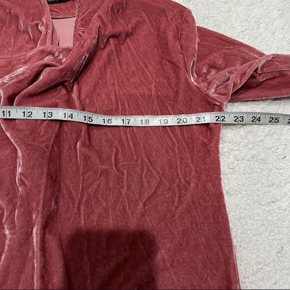 New Amaryllis Velvet Drape Open Front Cardigan - Picture 12 of 13